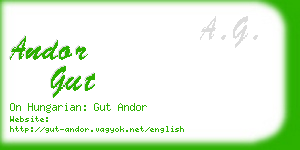 andor gut business card